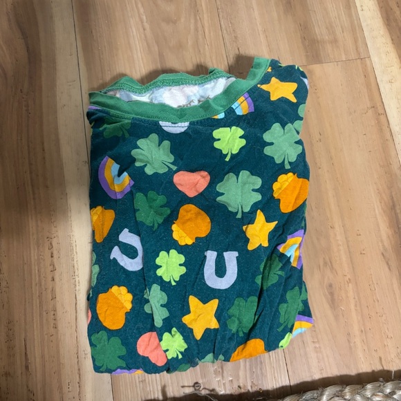 Little Sleepies Long Sleeve Bamboo Green Lucky Patterned Sleepwear - Picture 2 of 2